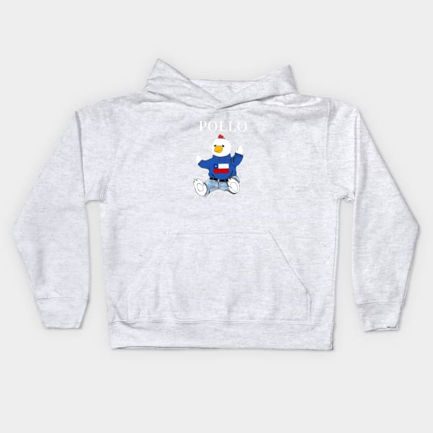 Pollo bear de Chile Kids Hoodie by Duendo Design